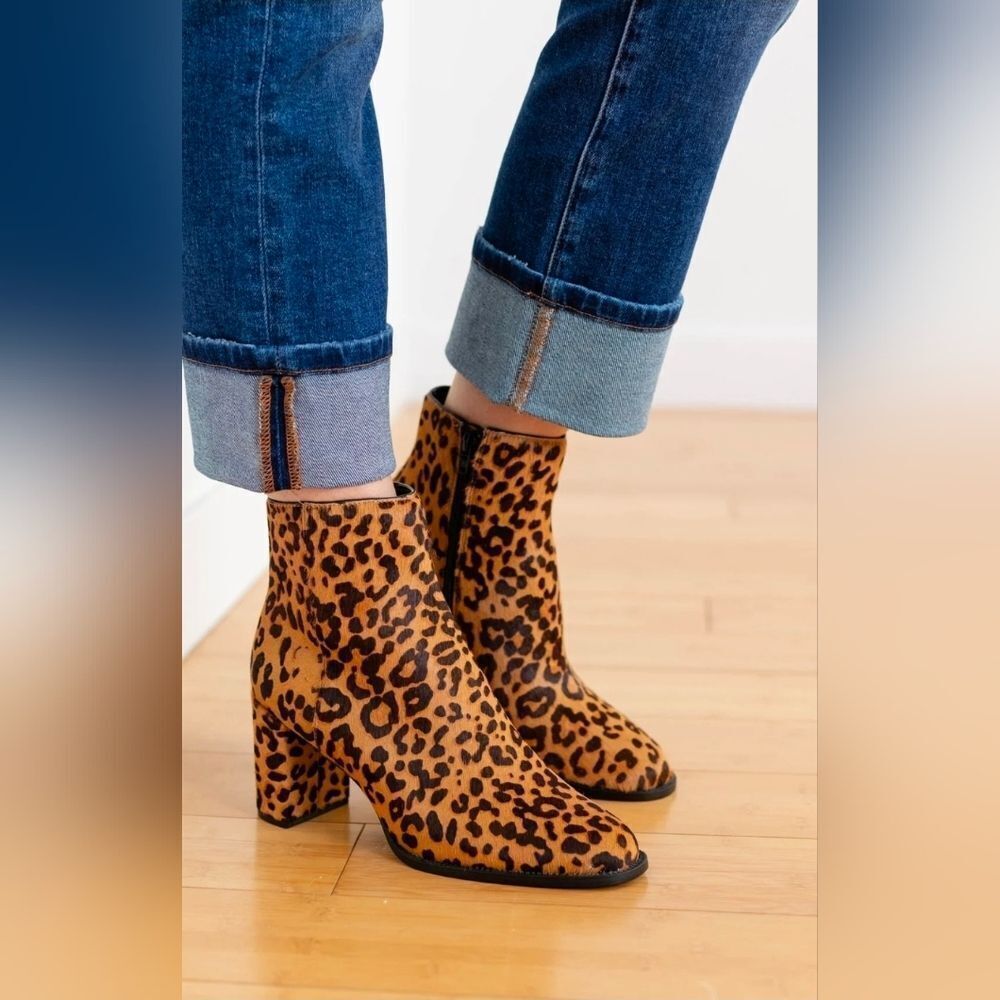 NWT-Steve Madden Leopard Jozie Print Heeled Boots